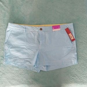 SOLD☀️Blue Gingham Plus Size shorts☀️